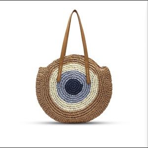 NWT Raffia Beach Bag